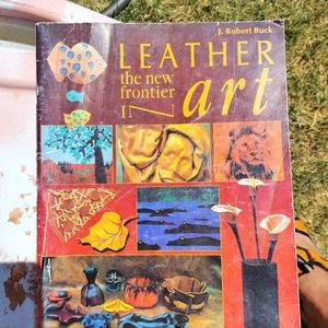 ♦️ 3 for 13 "Leather the New frontier in art"  vintage 1992 . J. Robert Buck